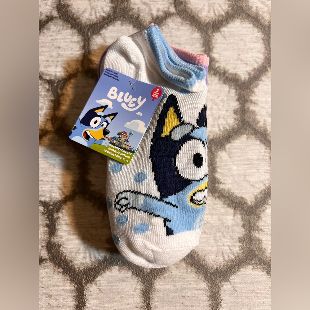 Bluey Kids Sock 5 pair set size 10-4 kids
